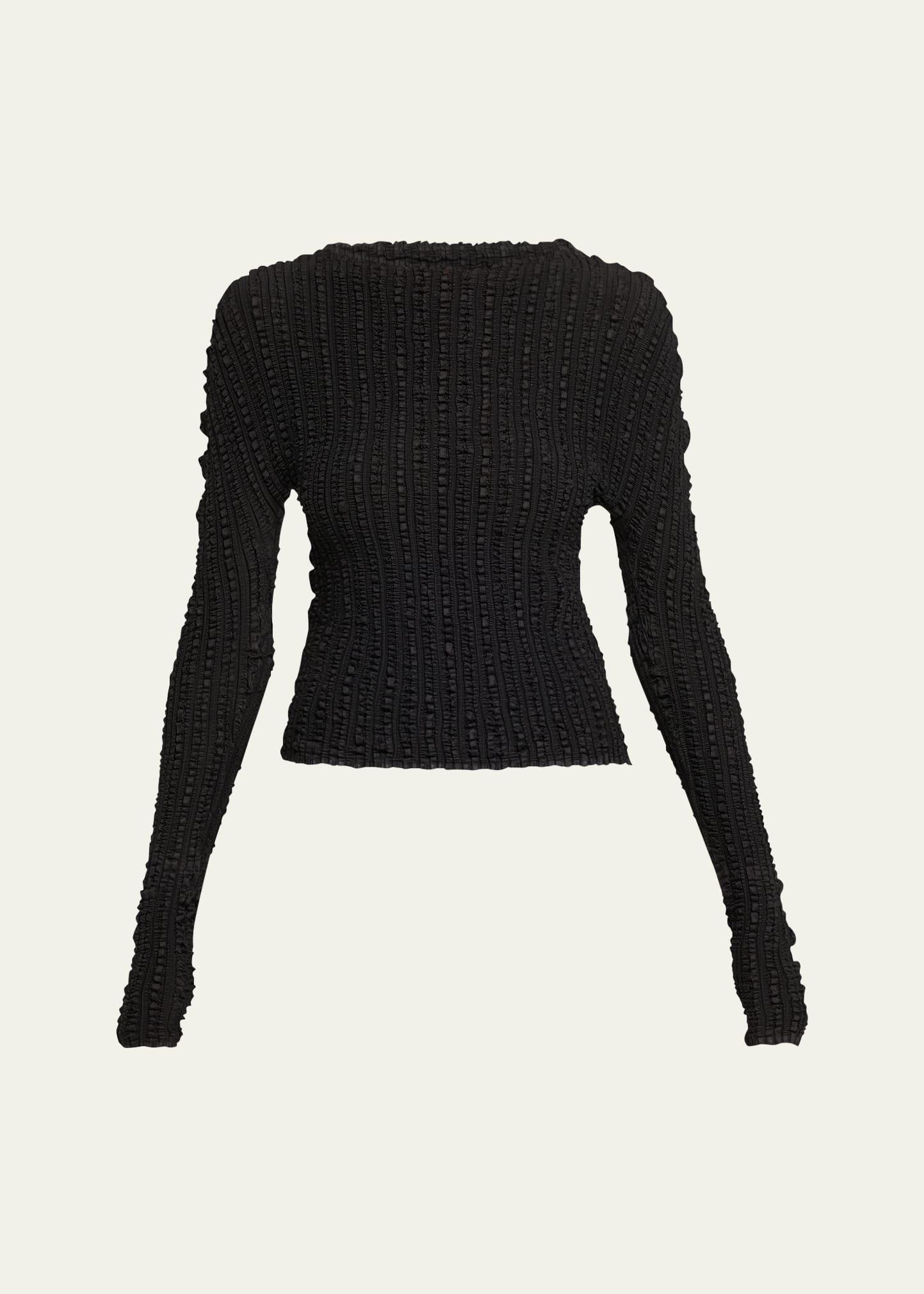 jellyfish pleats long-sleeve top