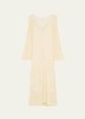 jemmy open knit long-sleeve midi dress