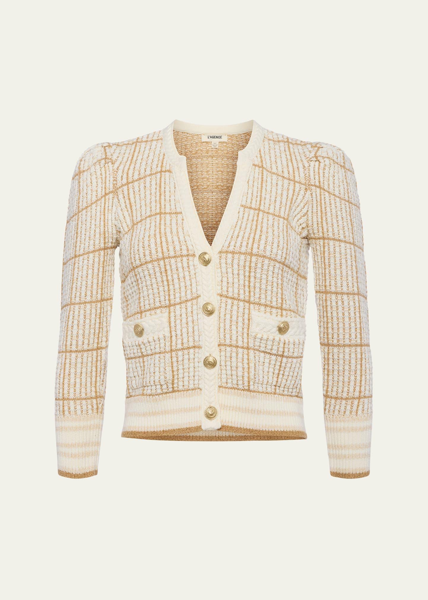 jenni knit three-quarter sleeve cardigan