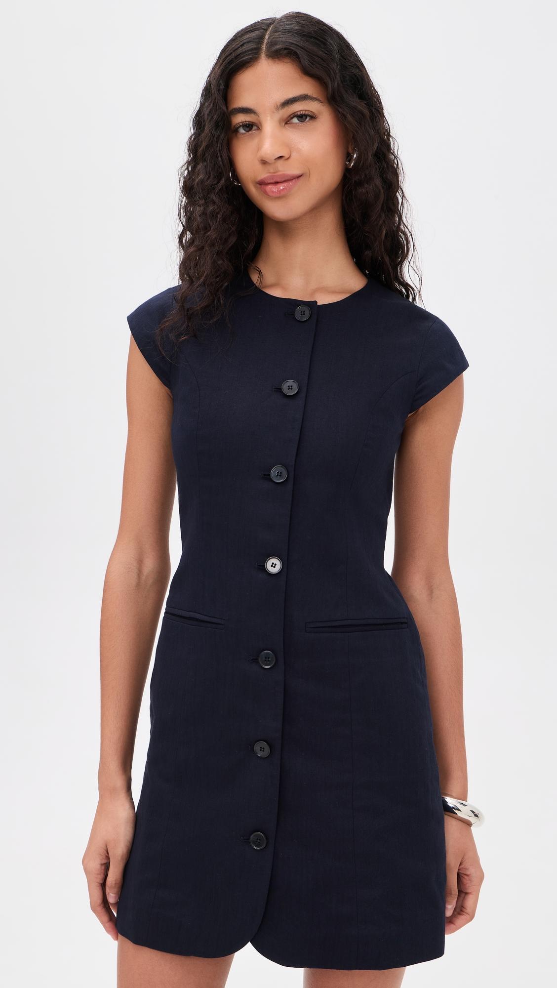 jennie linen mix dress