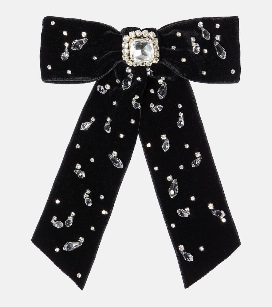 jennifer behr alva bow embellished velvet barrette