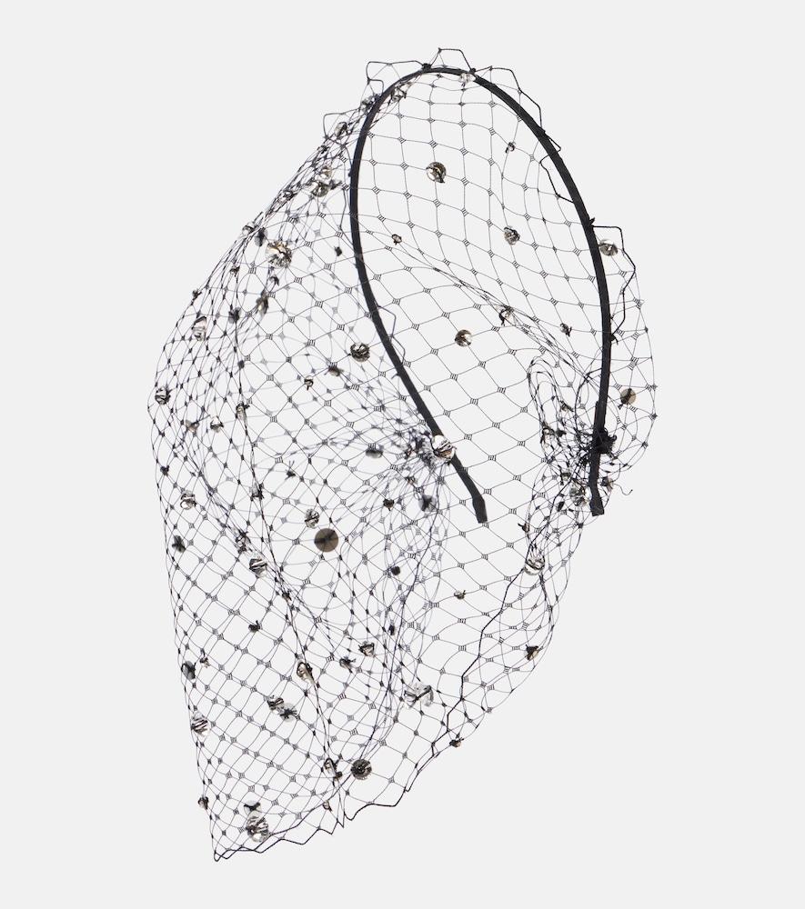 jennifer behr stella embellished fishnet headband