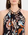 jennifer floral pleated maxi dress