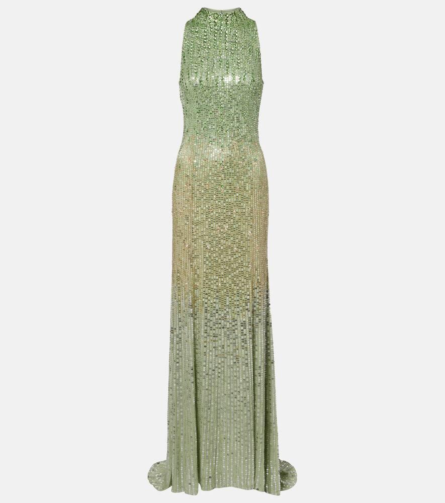 jenny packham benue embellished halterneck gown