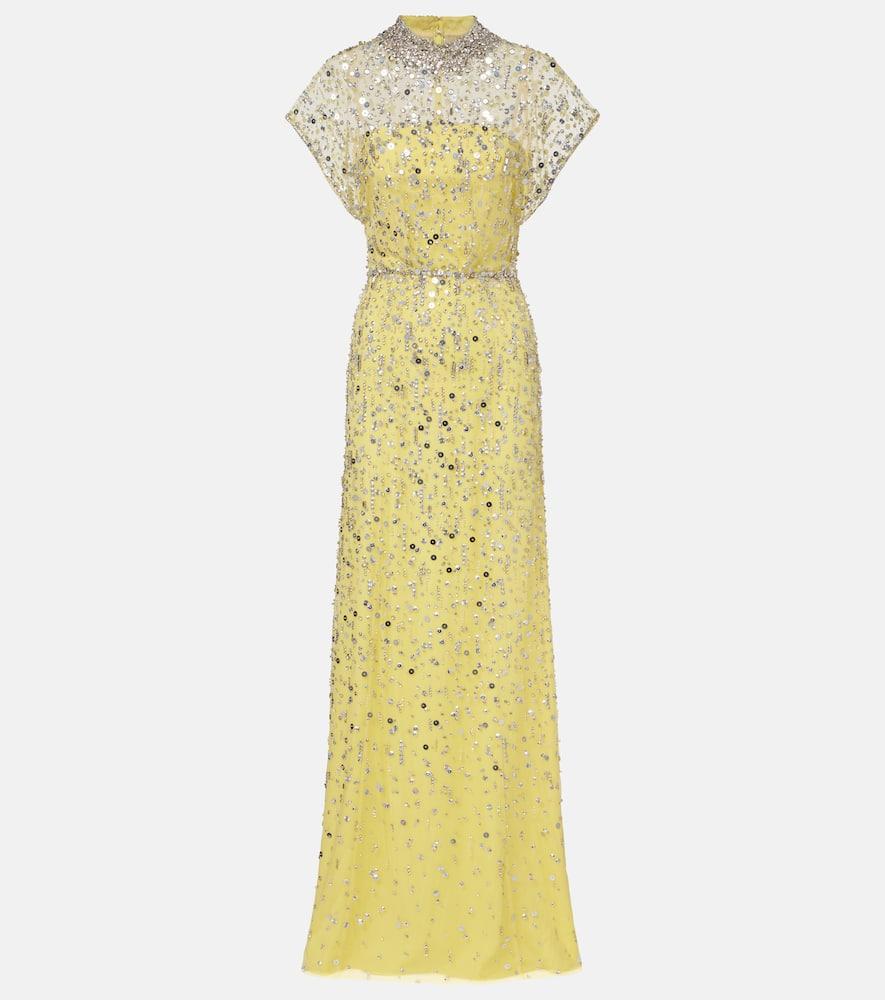 jenny packham crystal drop beaded gown