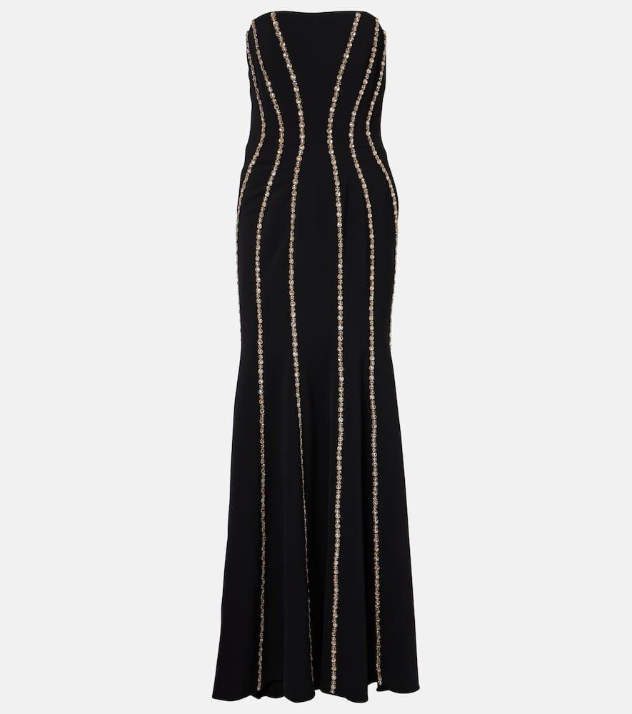 jenny packham dash embellished strapless gown
