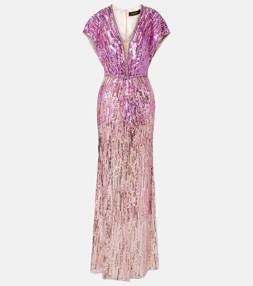 jenny packham dusk sequined gown