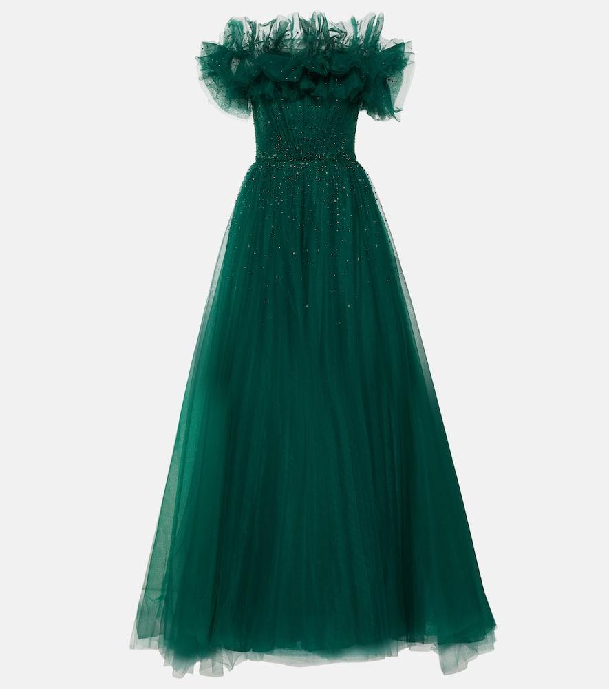 jenny packham embellished tulle gown