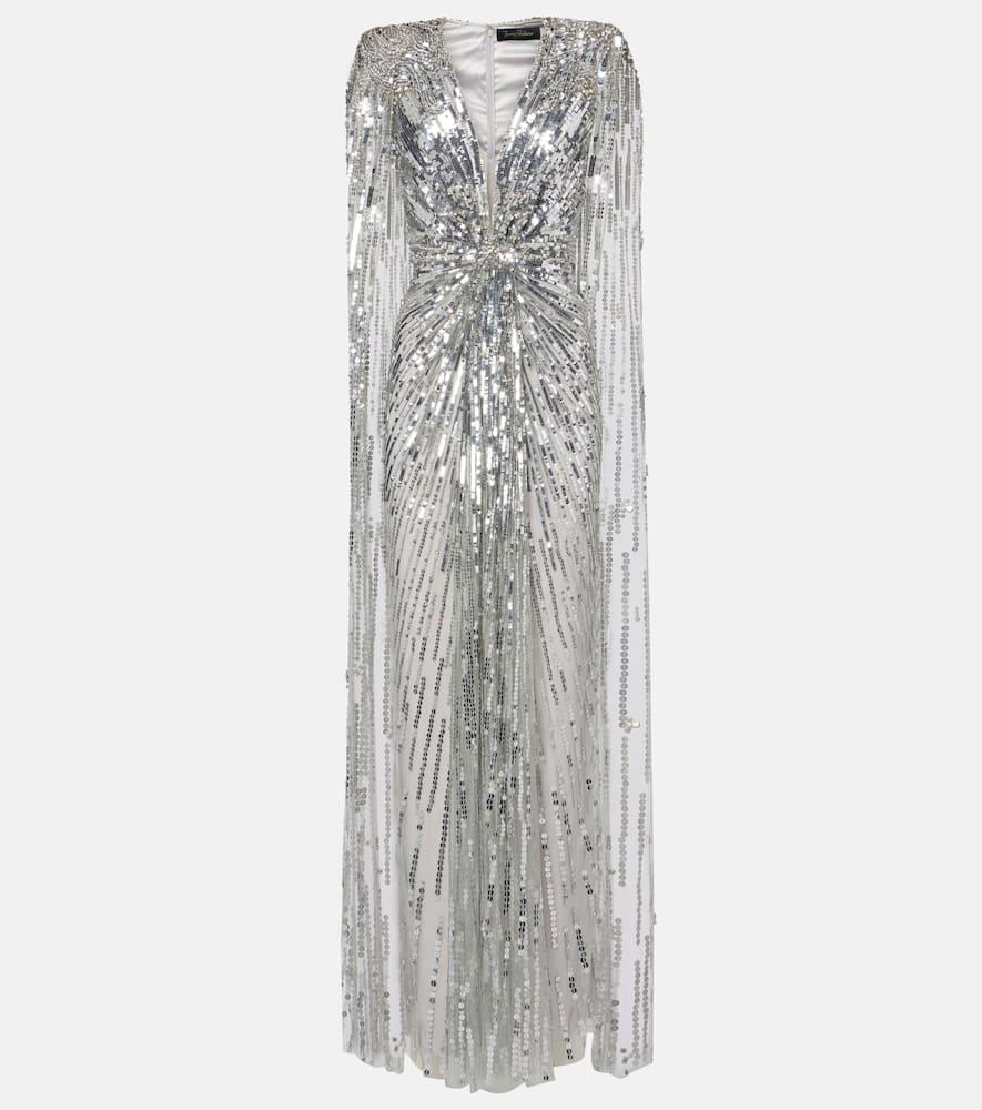 jenny packham gold rush sequined cocktail dress