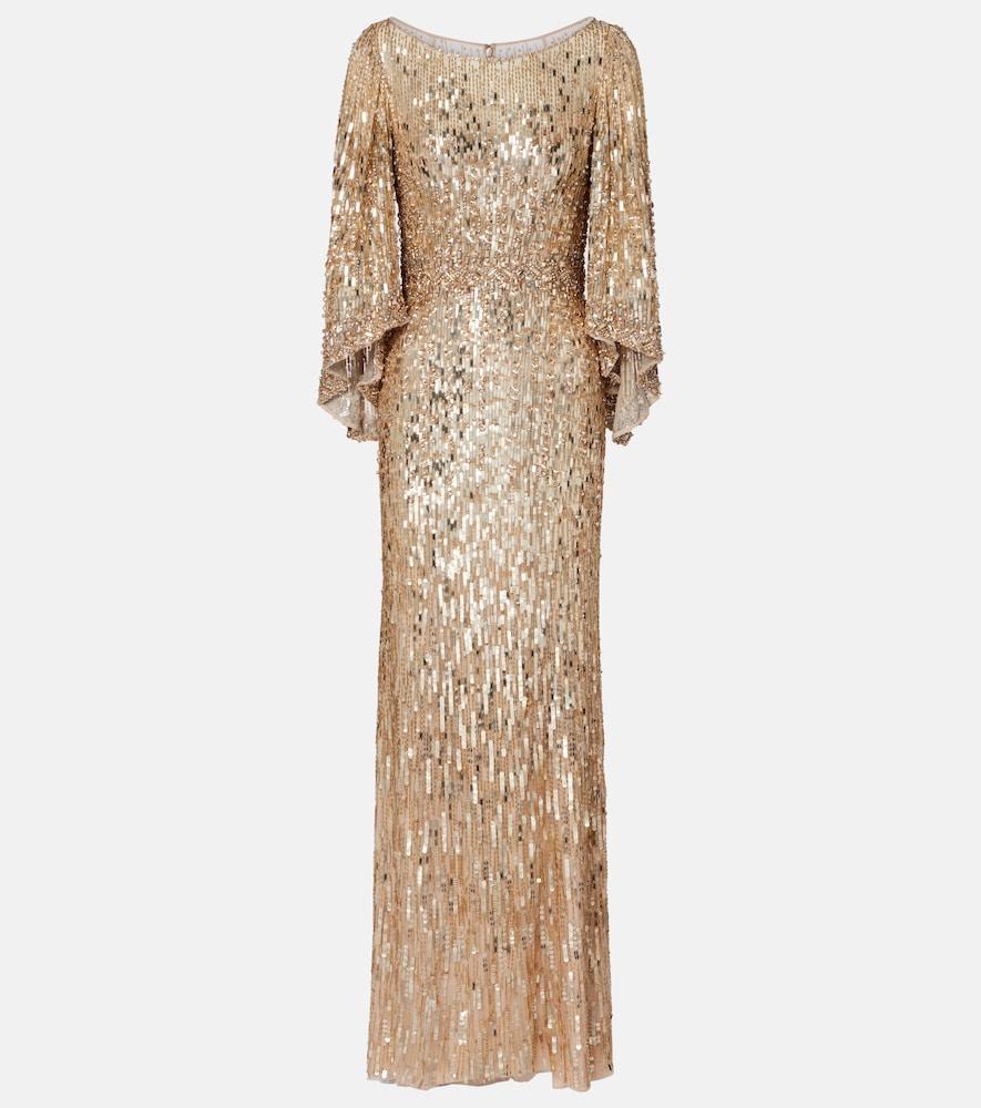 jenny packham ines sequined gown