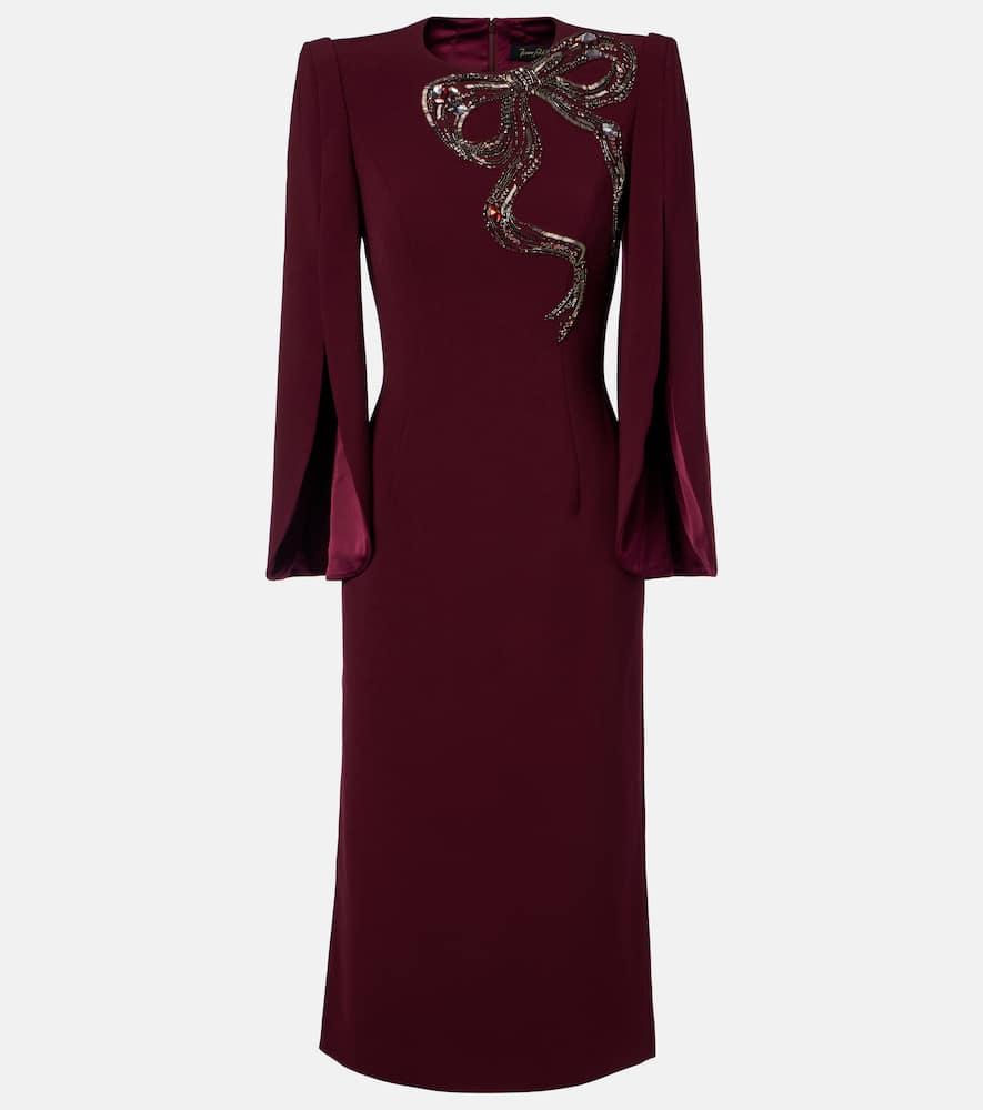 jenny packham love beaded crêpe midi dress