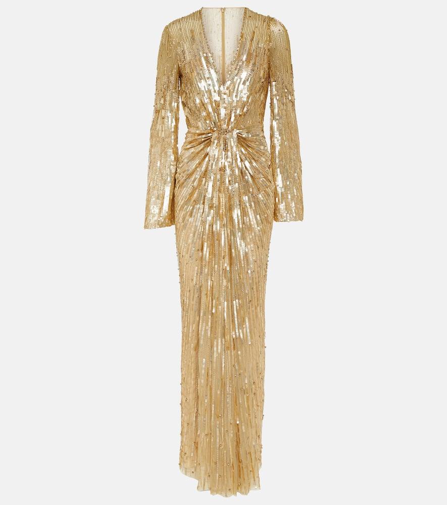jenny packham margot sequined gown