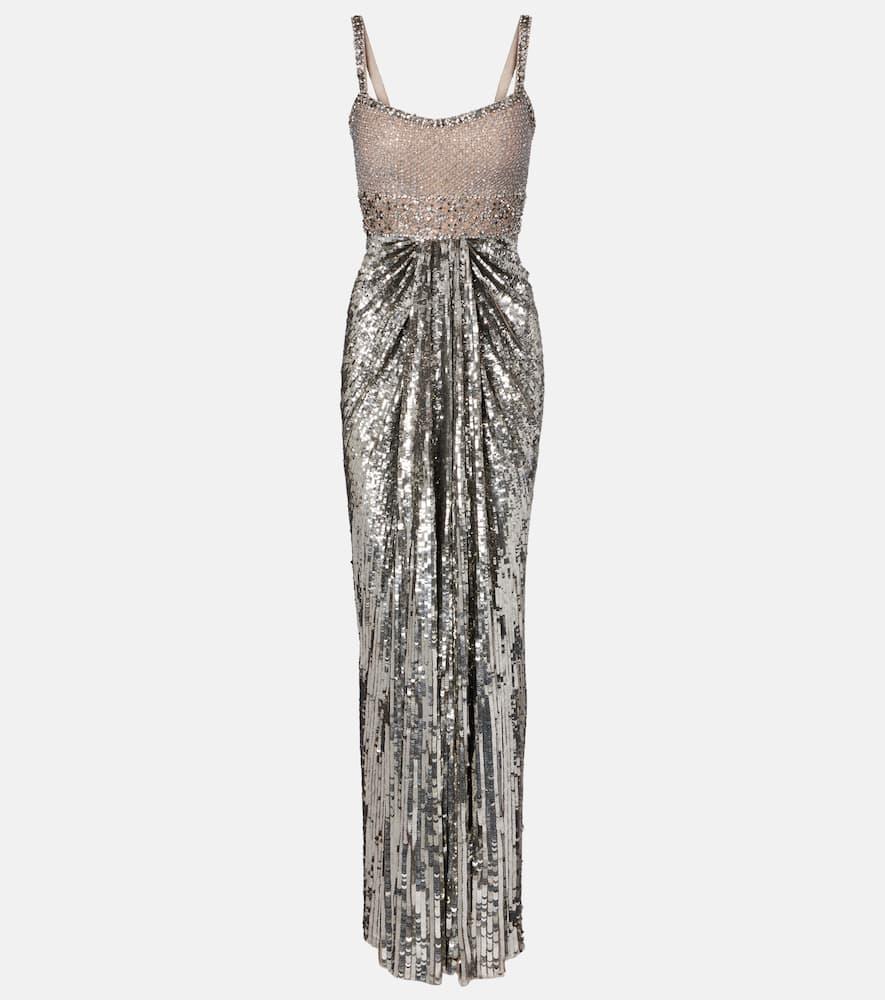 jenny packham only you beaded sequined tulle gown