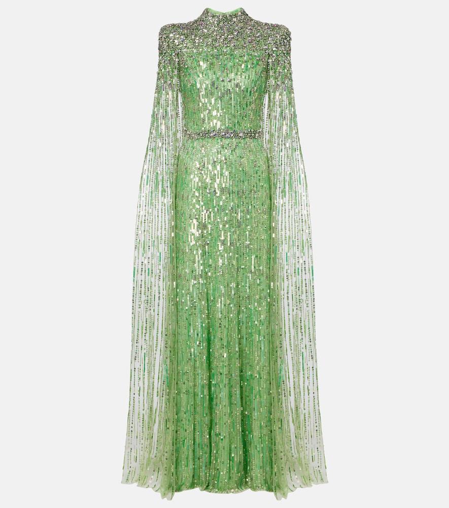 jenny packham opera embellished caped gown