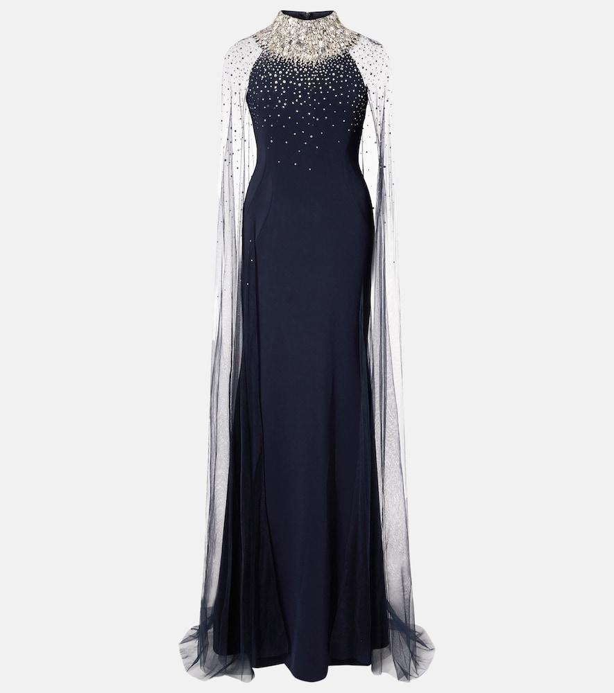 jenny packham zadie caped embellished gown