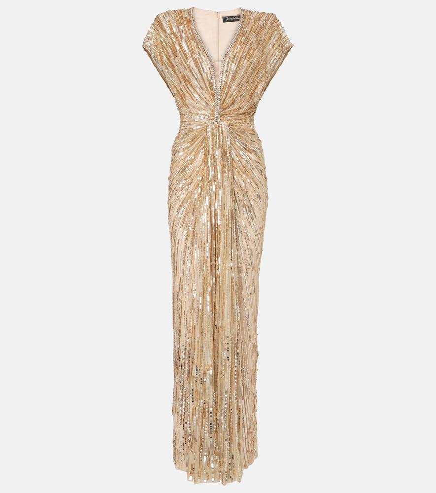 jenny packham zola sequined tulle gown