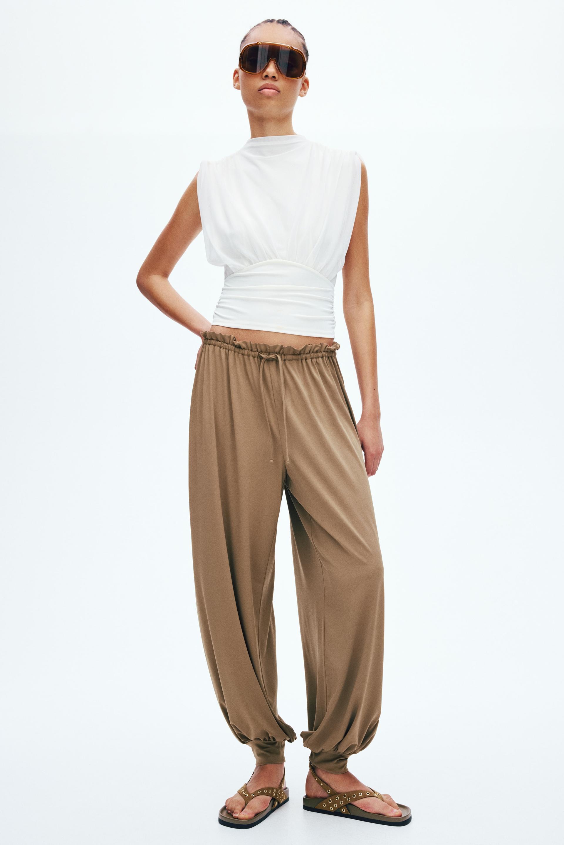jersey balloon trousers