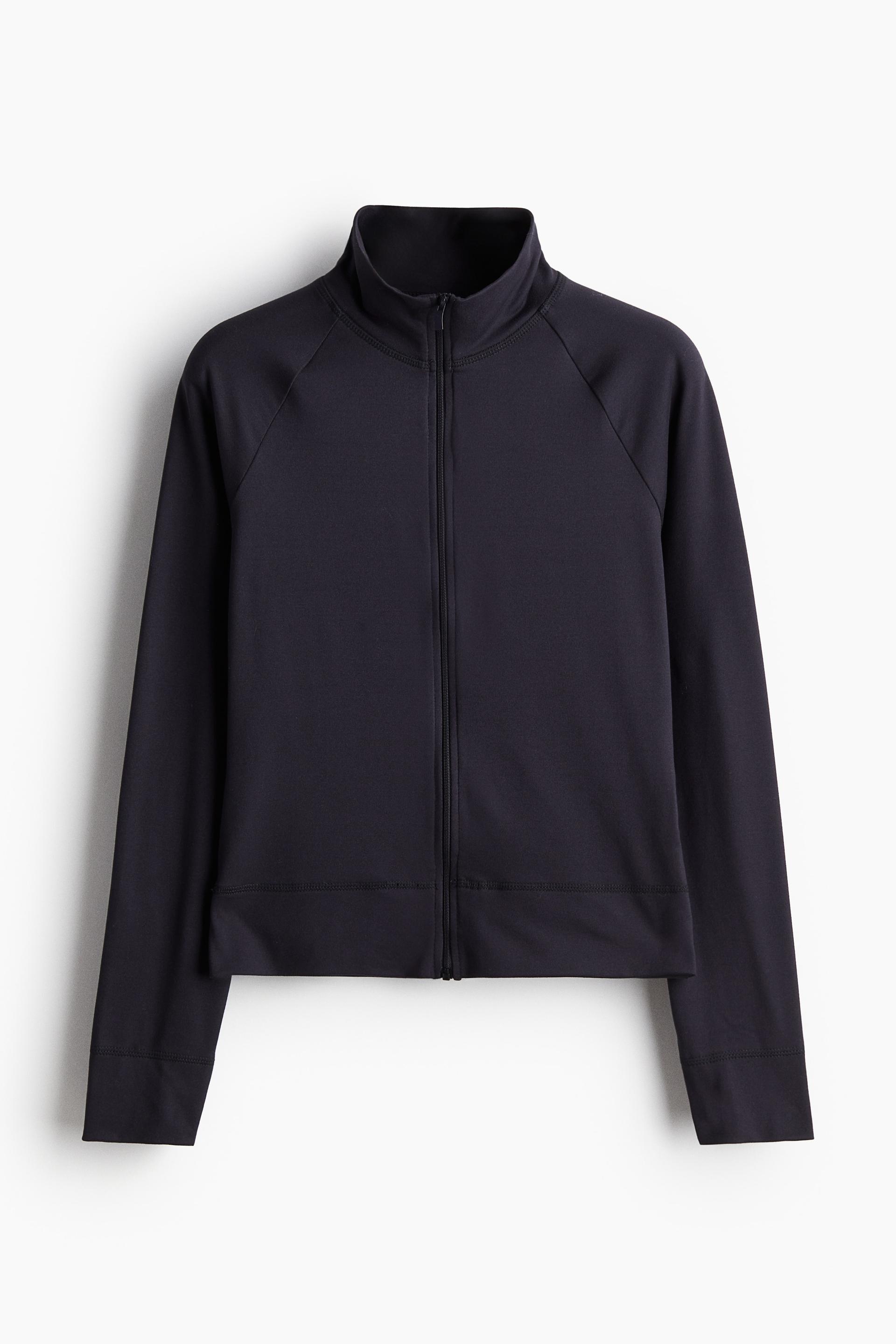 jersey cardigan with zipper