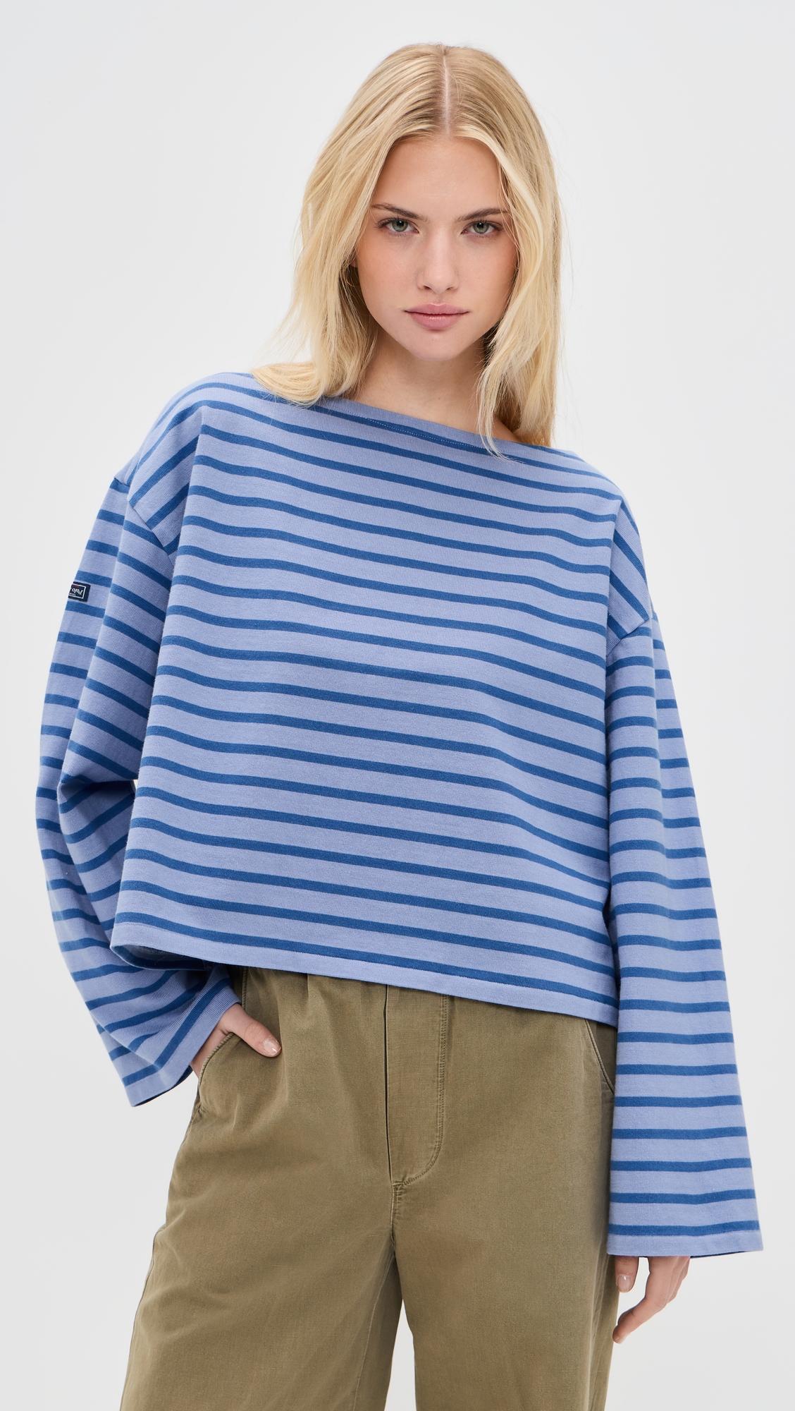 jersey crop mariner long sleeve pullover