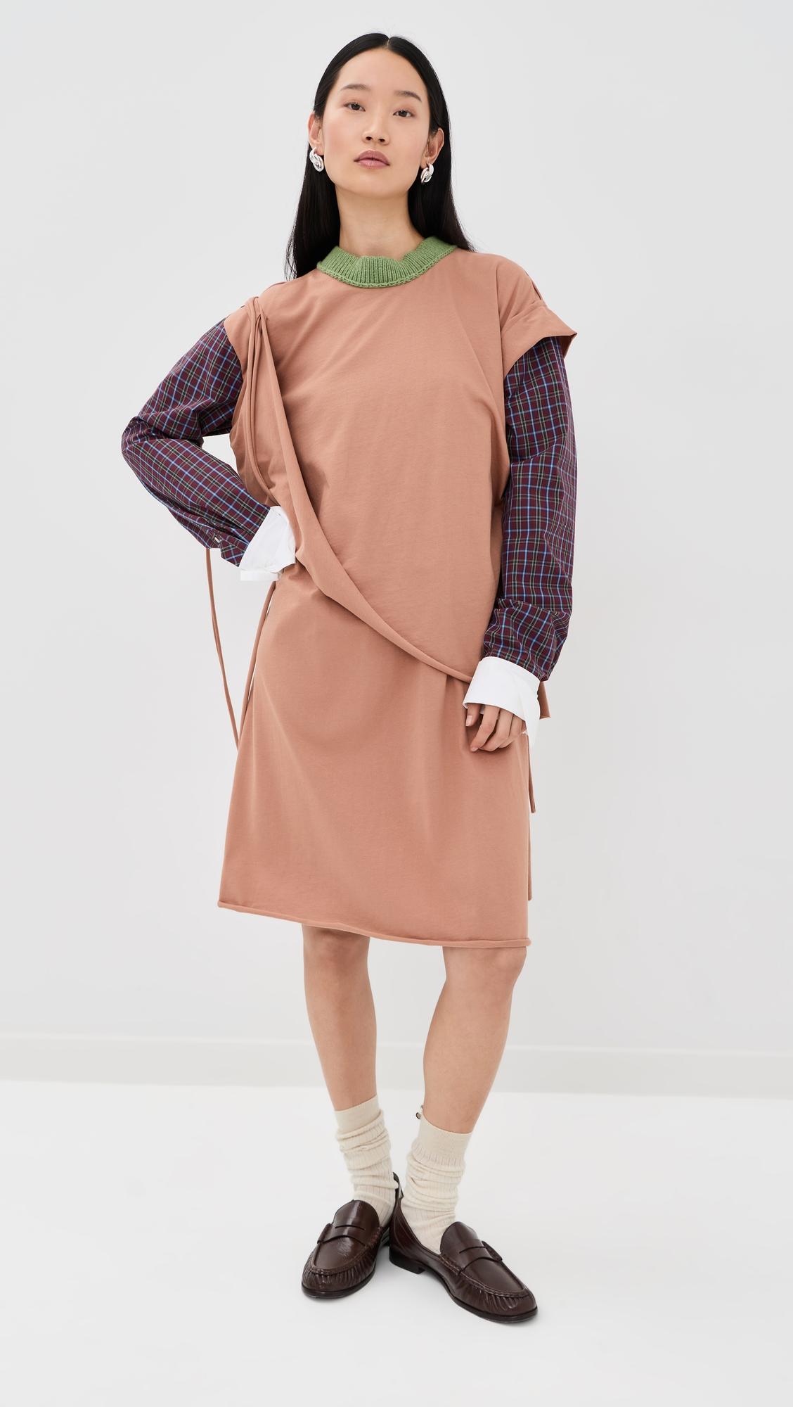 jersey draped t-shirt dress