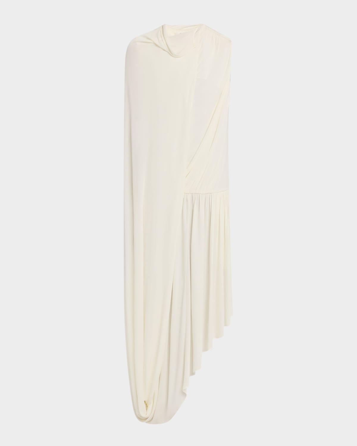 jersey draped tail dress