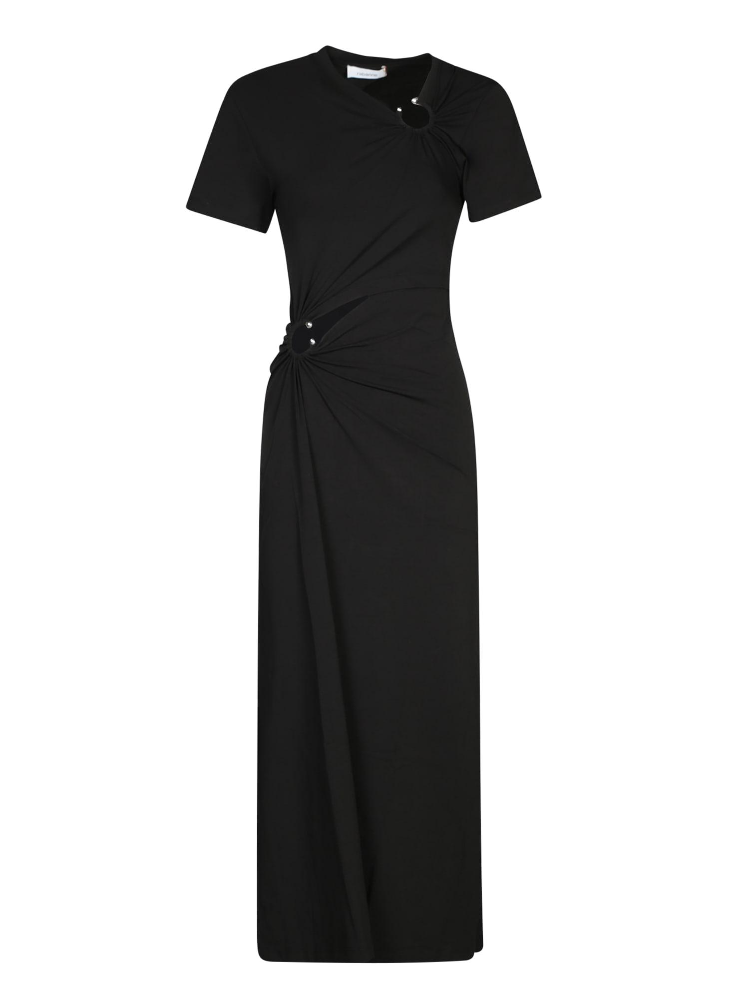 jersey long piercing dress