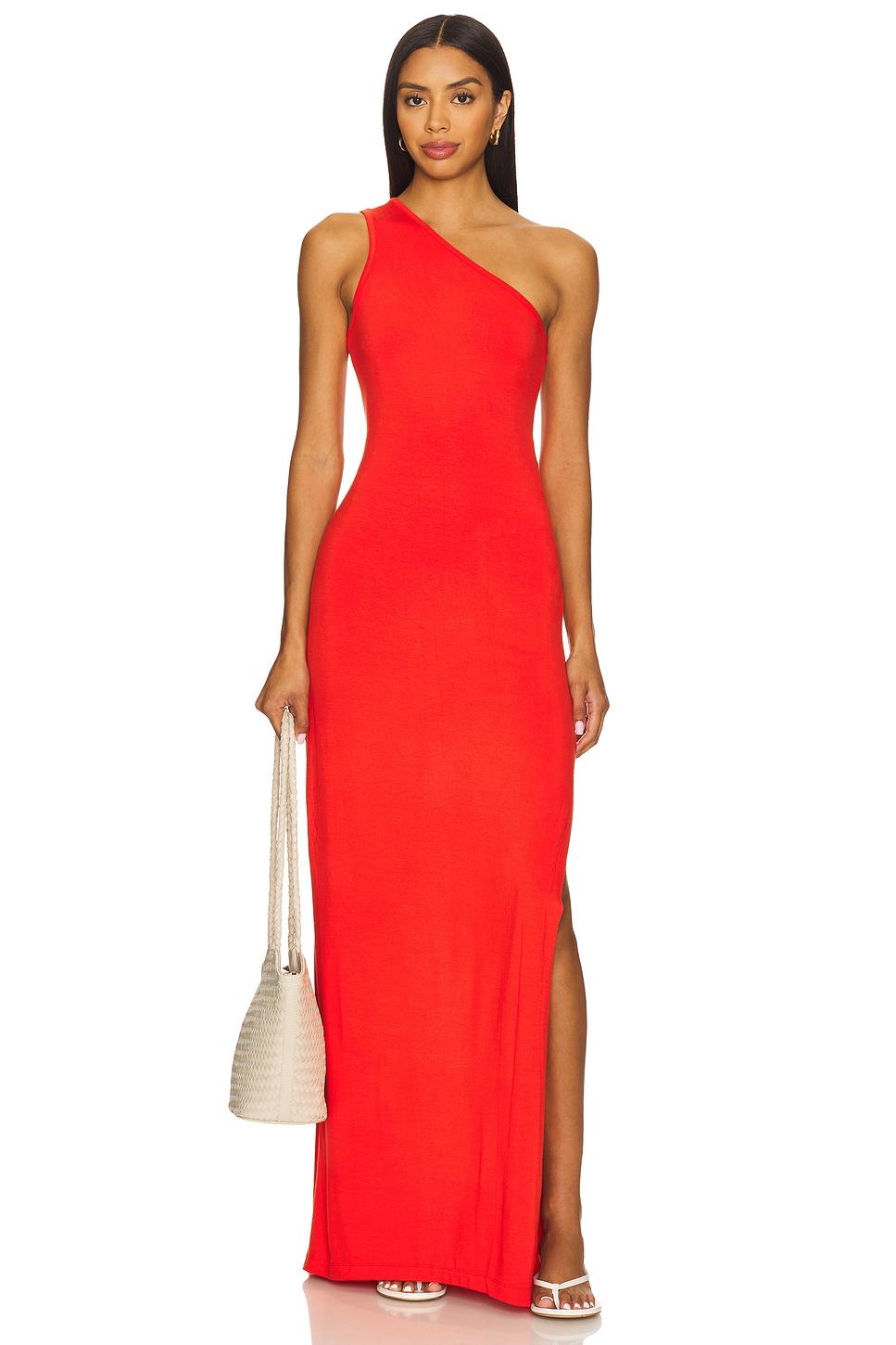 jersey one shoulder dress