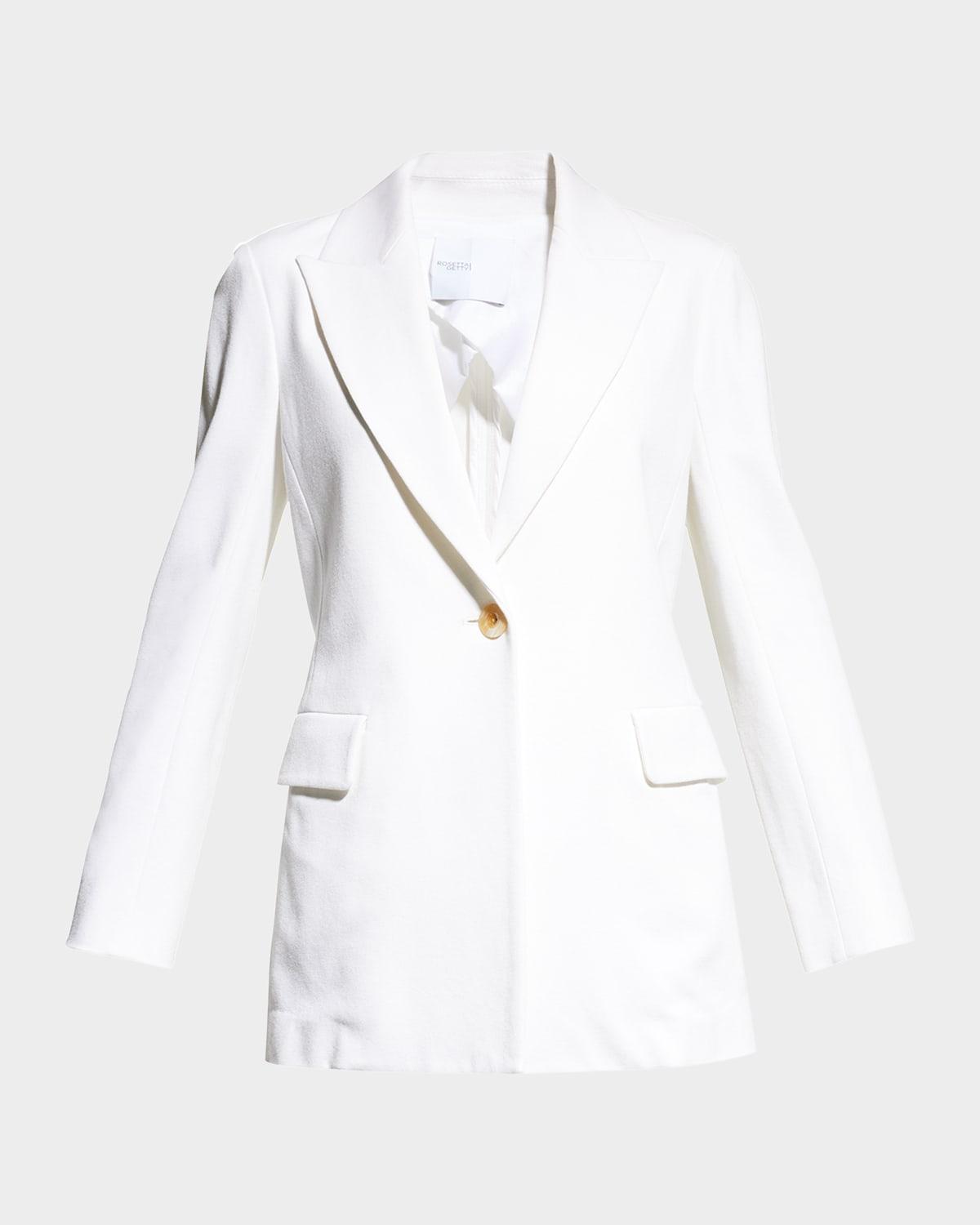 jersey single-breasted blazer