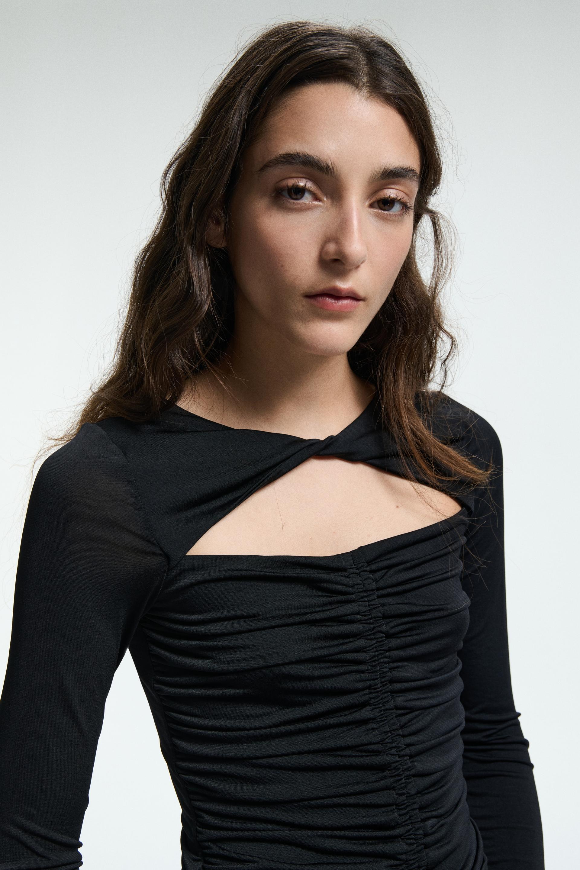 jersey top with cutout