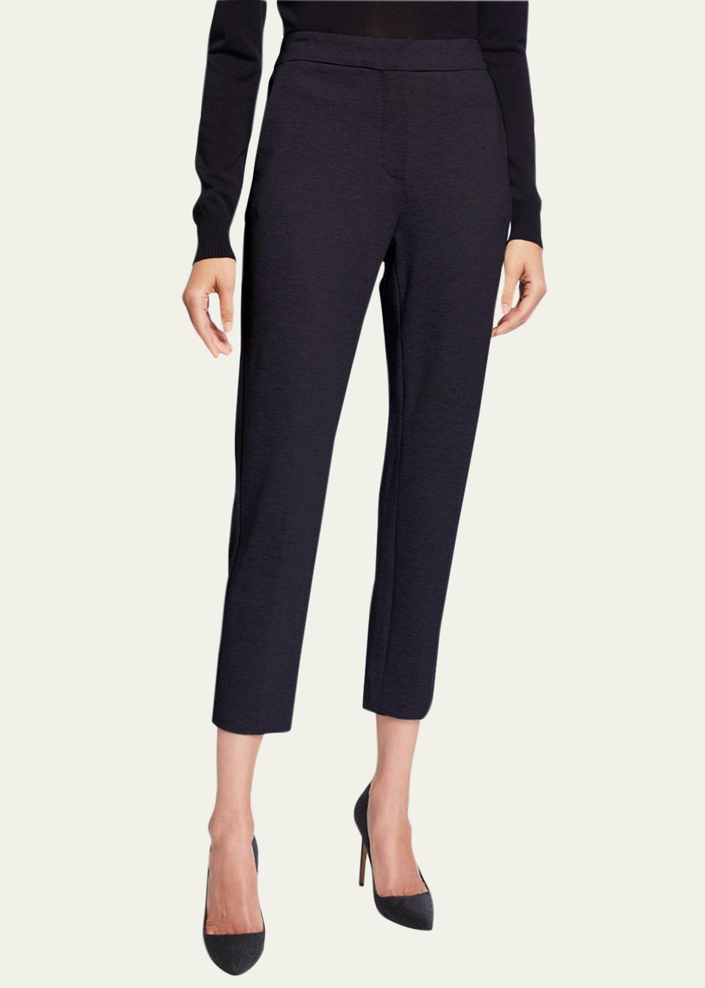 jersey zip-front pants