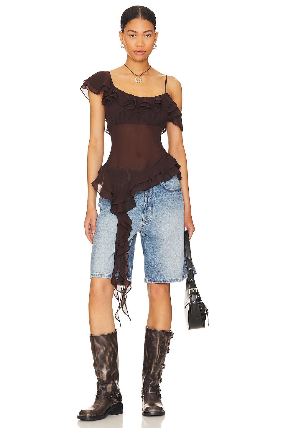 jess flounce scarf top