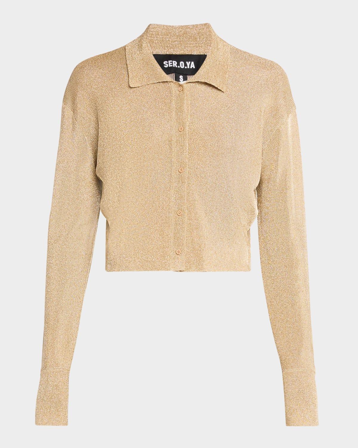 jessa metallic knit top