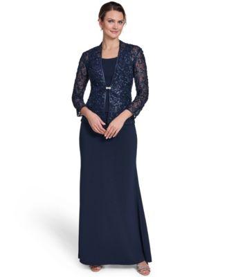 jessica howard womens jewel neck jacket ball gown