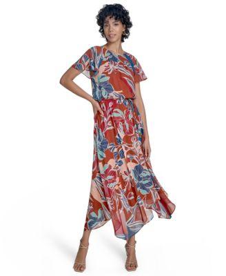 jessica howard womens short sleeve fit flare dress 4p 16