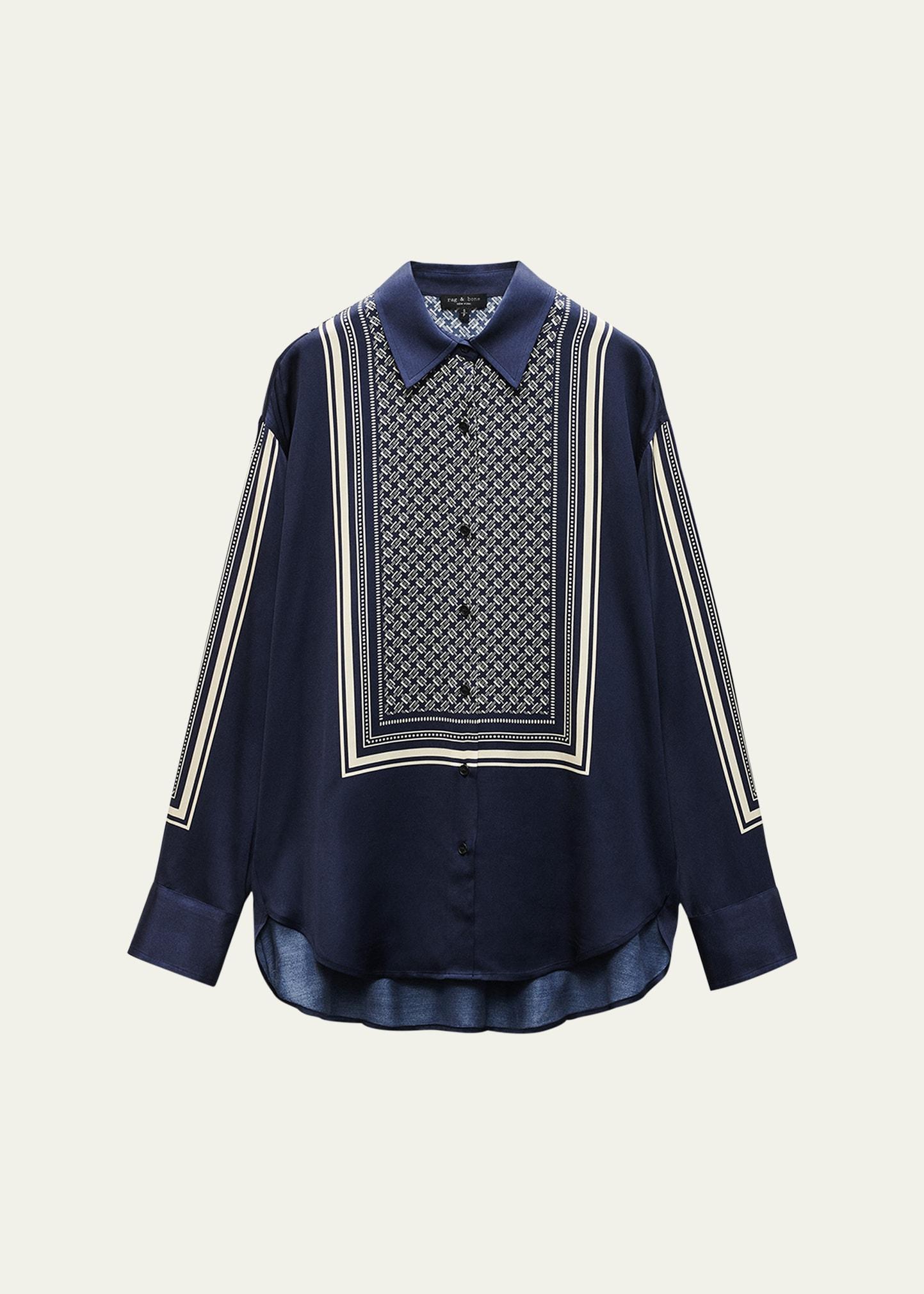 jessica printed long-sleeve shirt