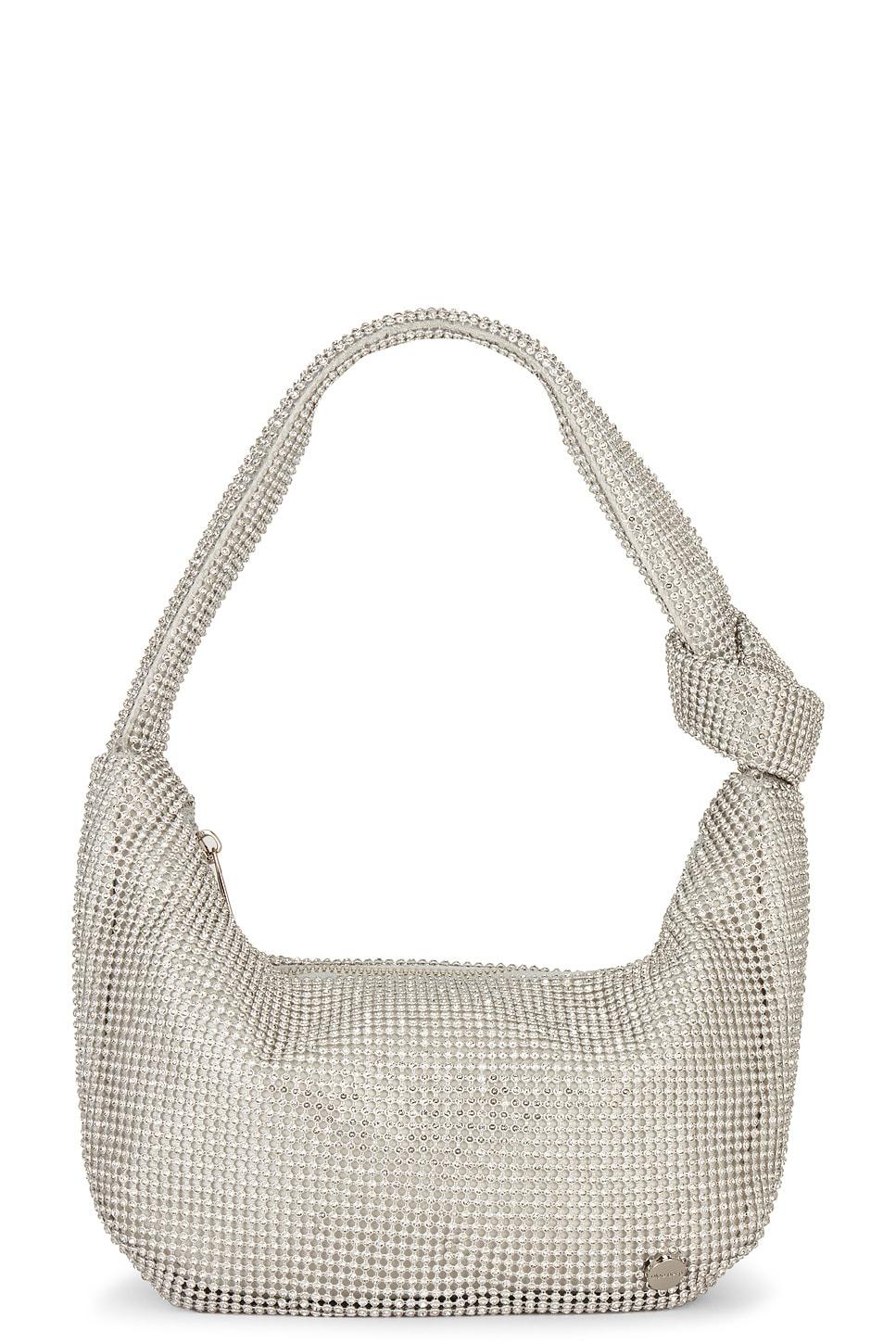 jessica soft crystal mesh croissant bag