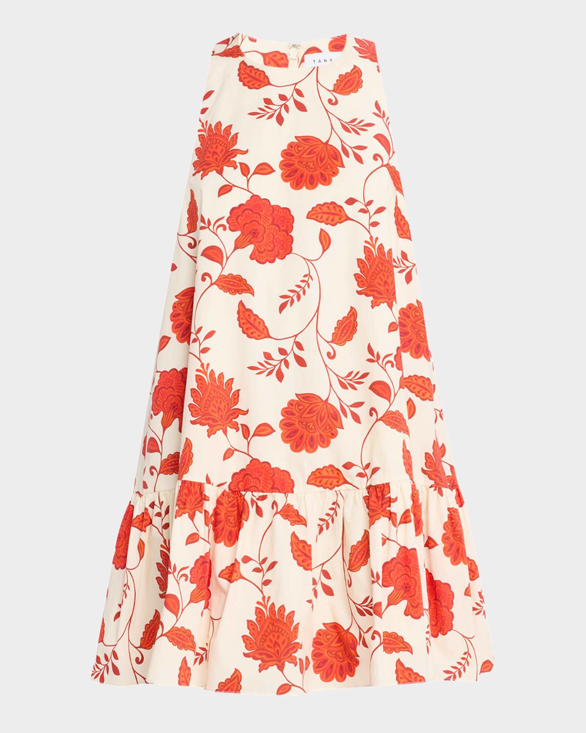 jessie floral flounce mini dress