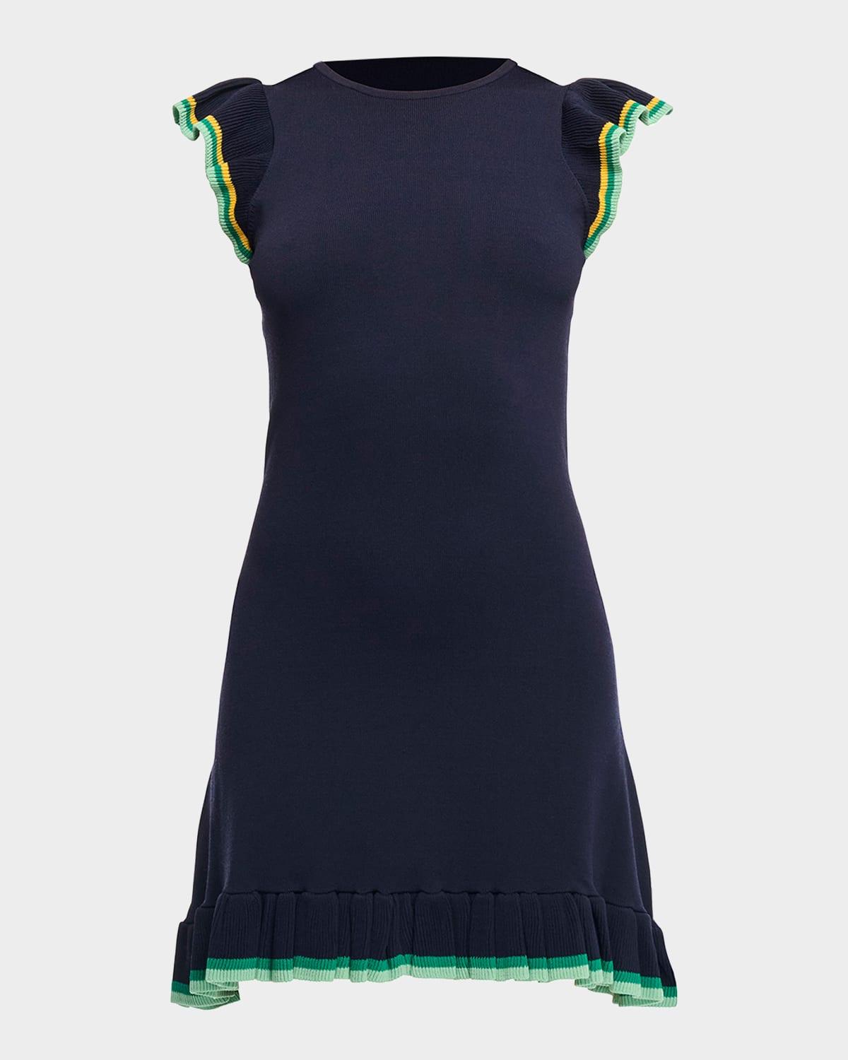 jessie ruffle knit mini dress