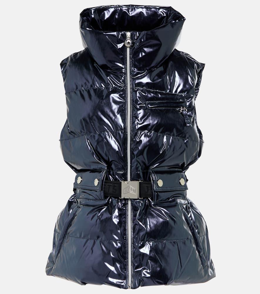 jet set clara met metallic puffer vest