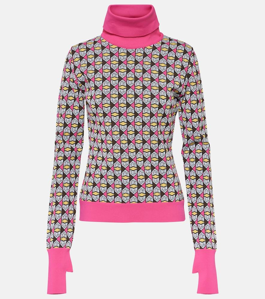 jet set logo turtleneck sweater