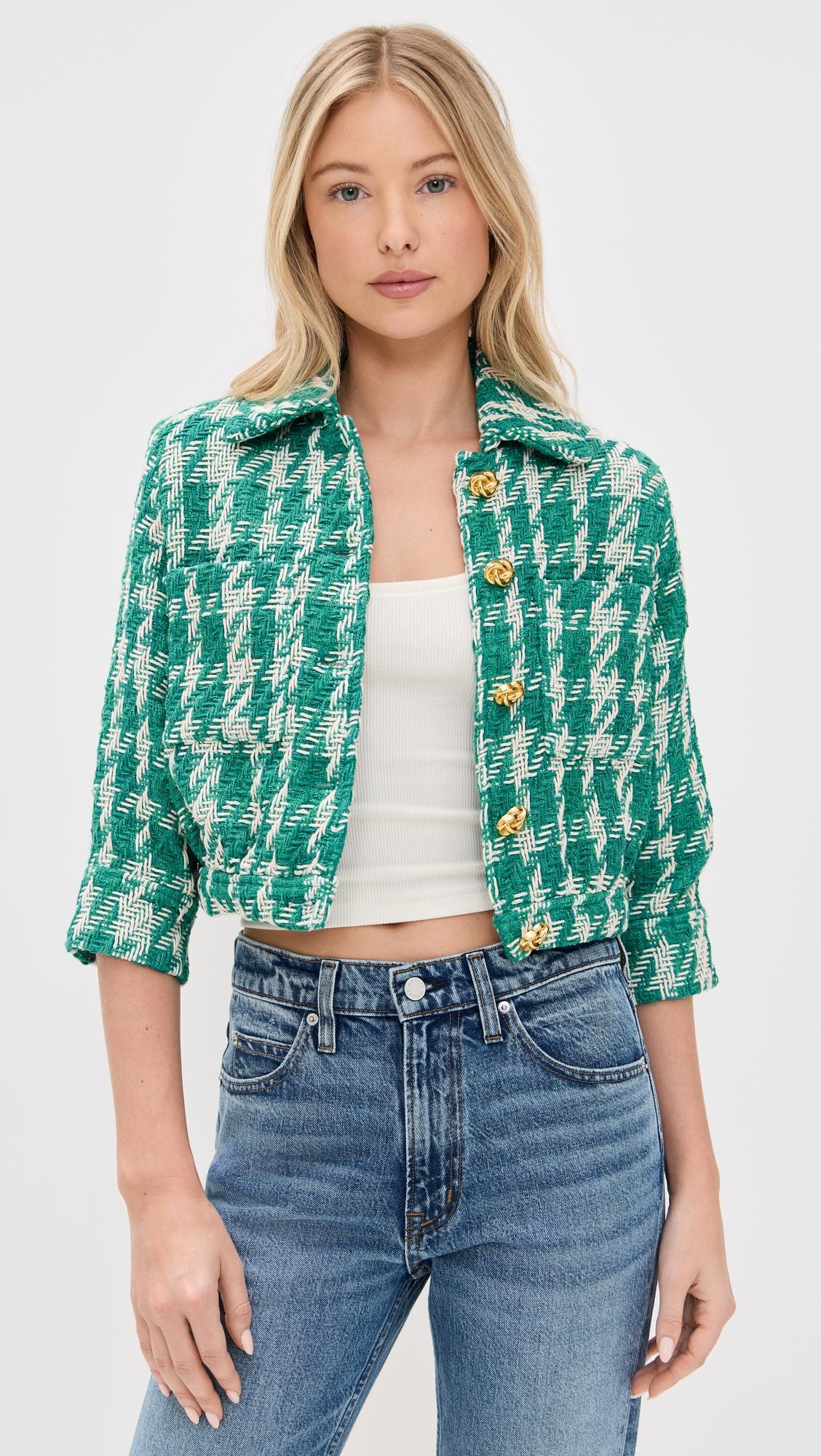 jia crop 3/4 sleeve jacket