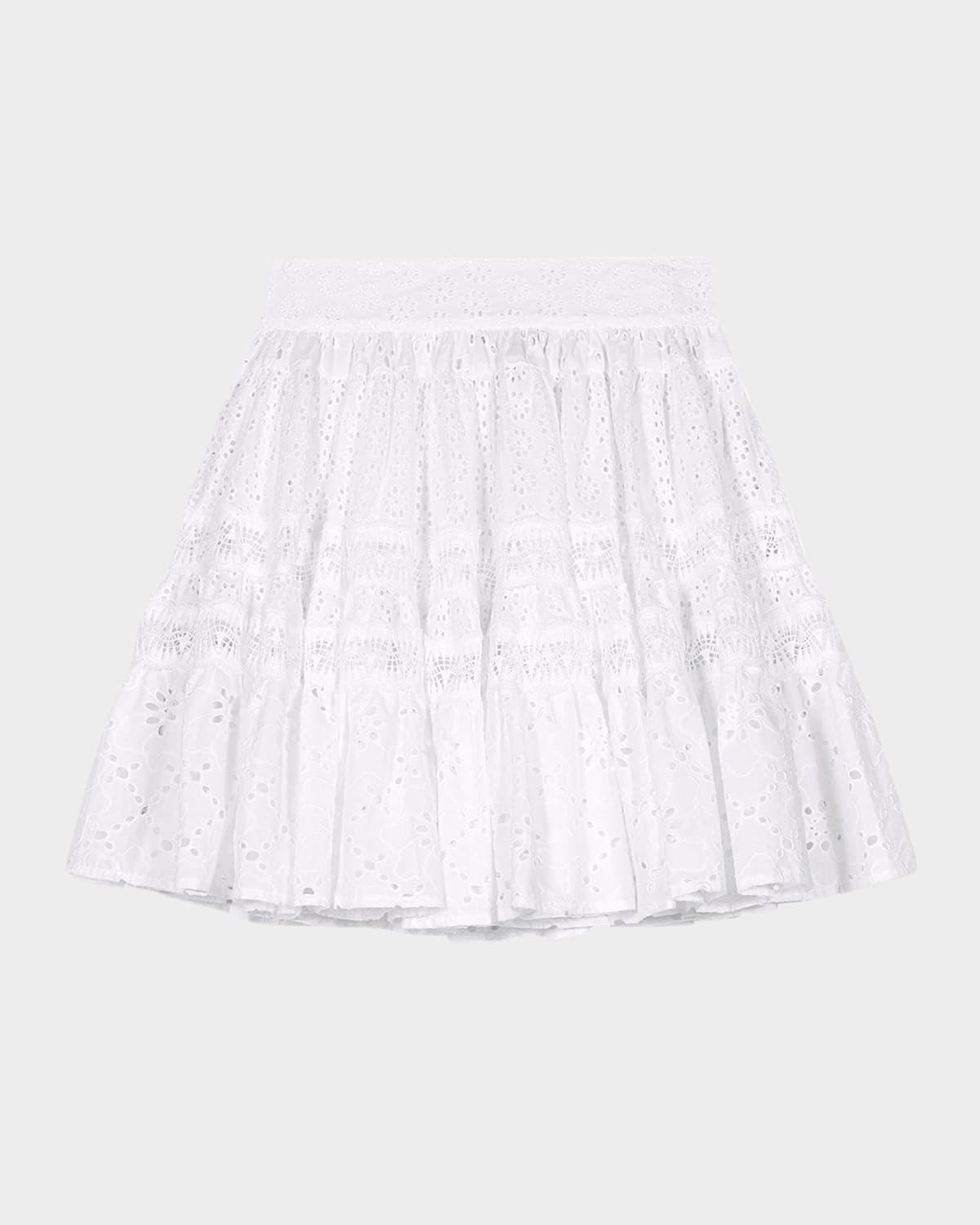 jibroda eyelet mini skirt