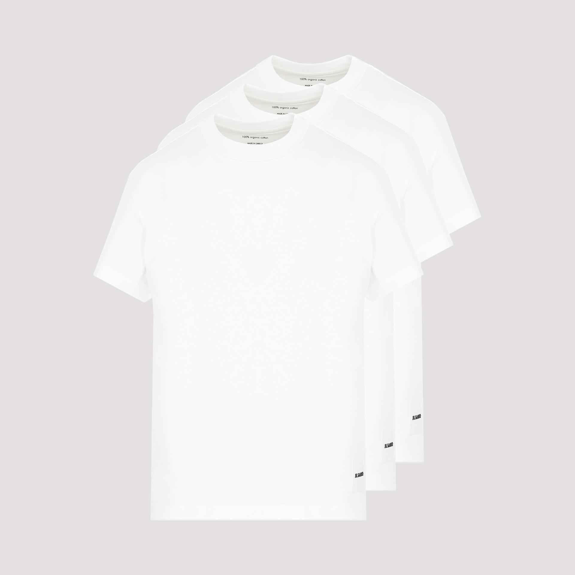 jil sander 3 pack t-shirt white cotton tshirt - women