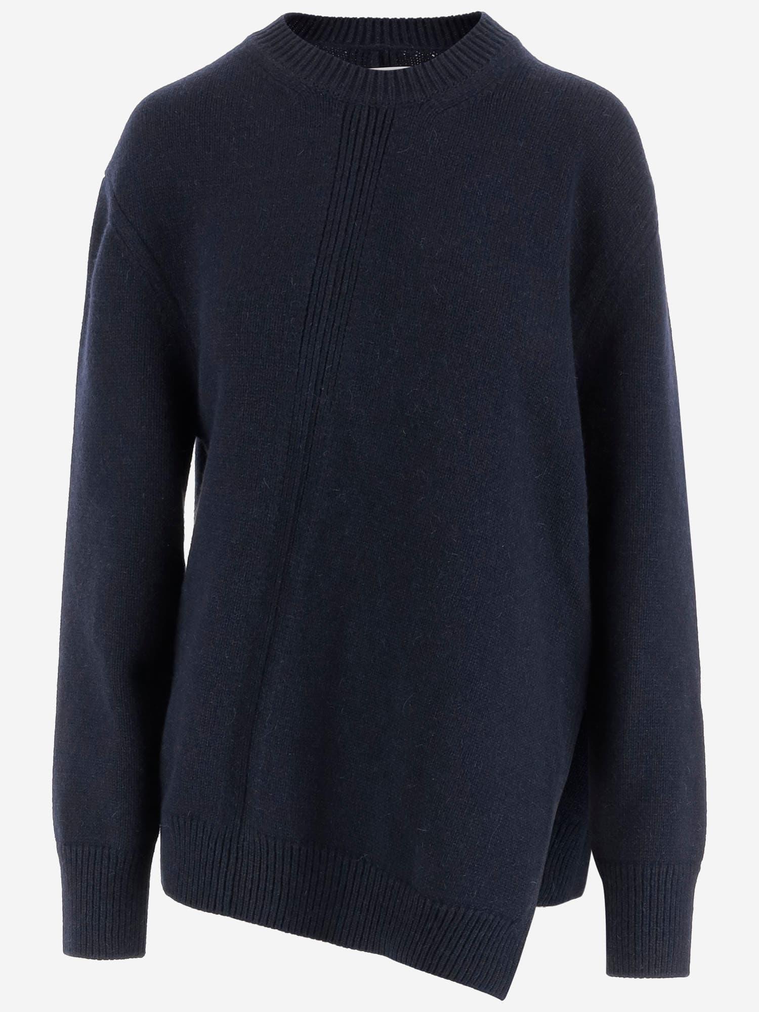 jil sander asymmetrical wool-blend sweater