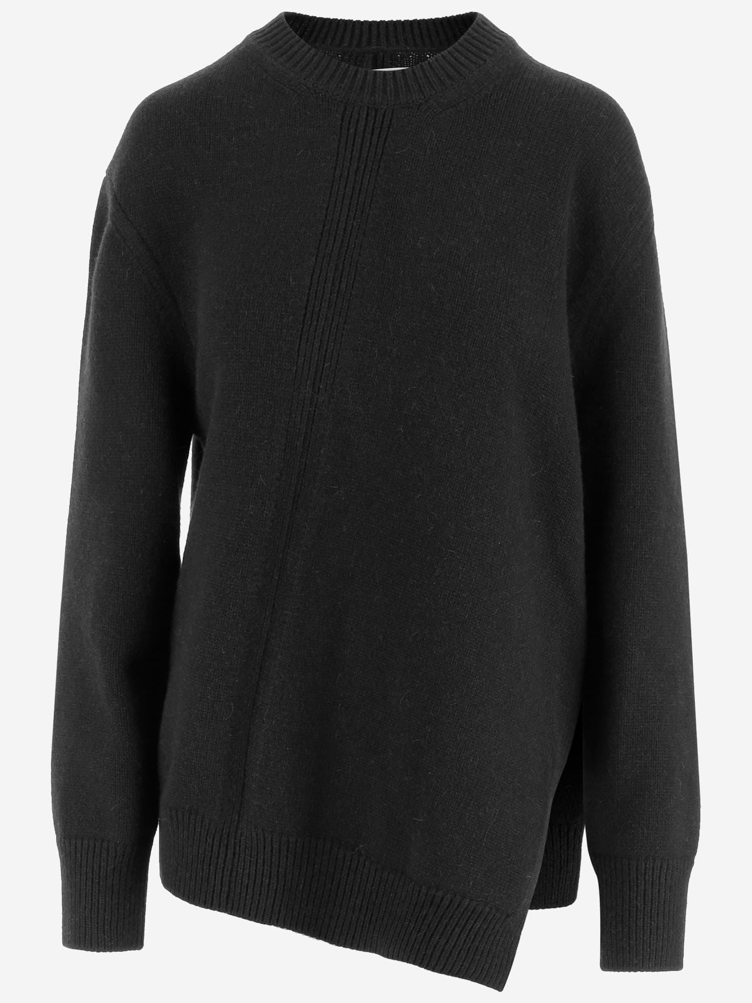 jil sander asymmetrical wool-blend sweater