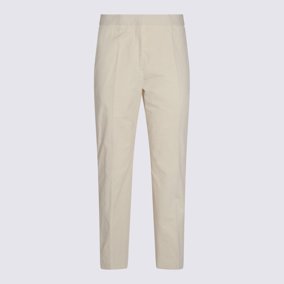jil sander beige cotton pants