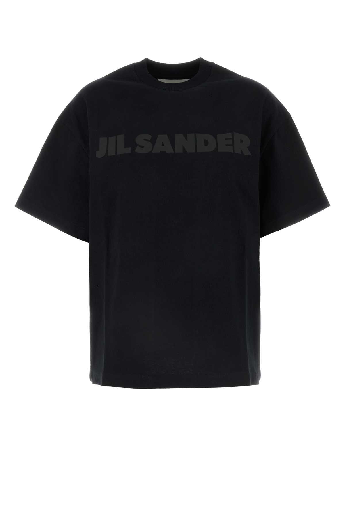 jil sander black cotton t-shirt