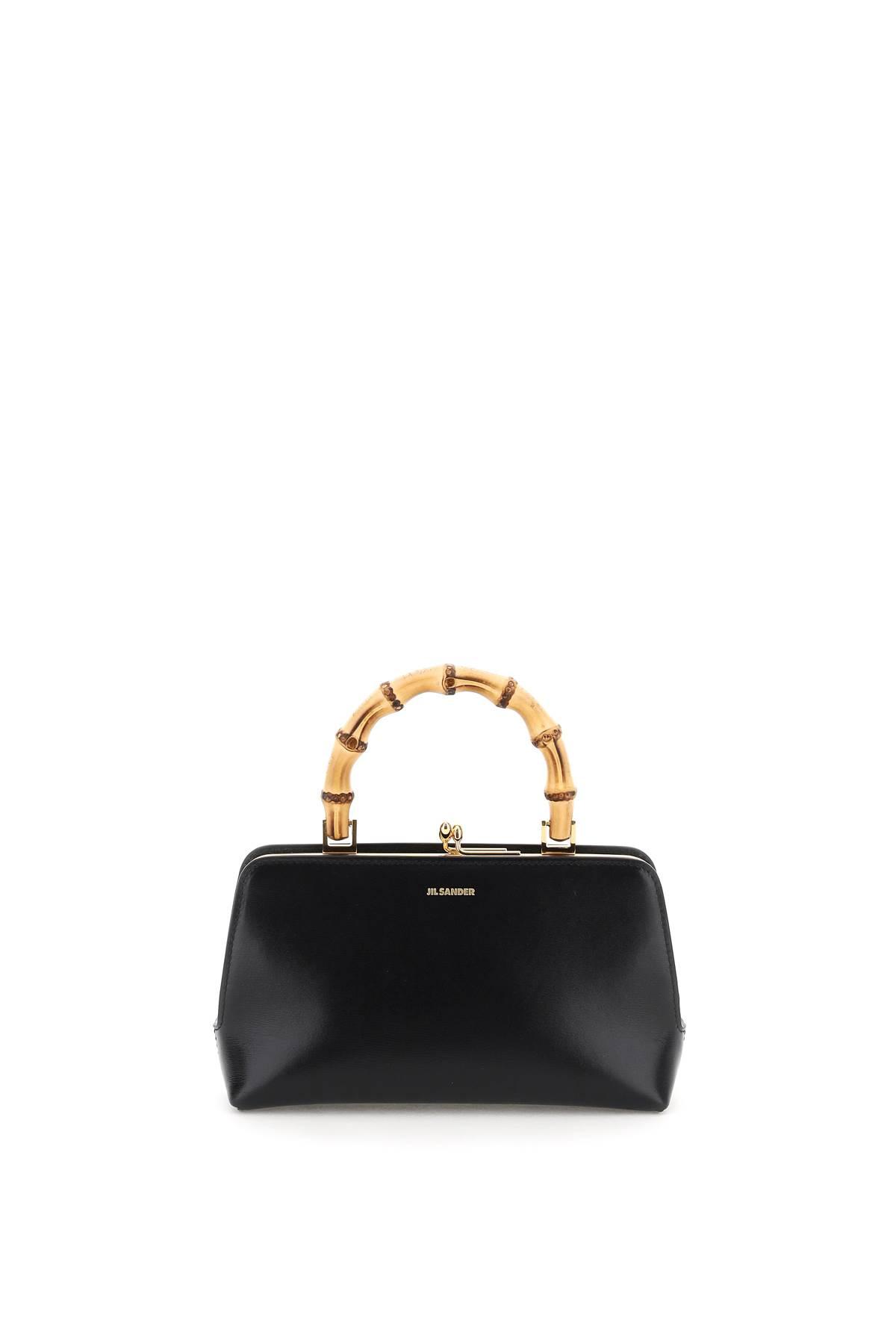 jil sander black goji bamboo mini bag