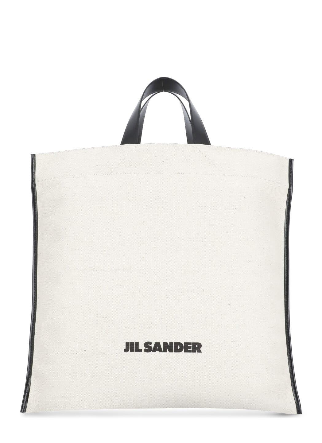 jil sander border book tote square shopping bag