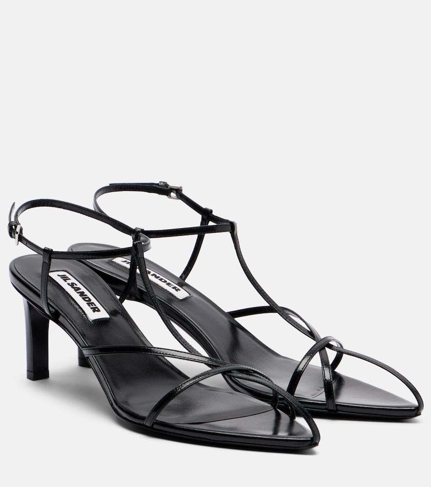 jil sander cage leather sandals